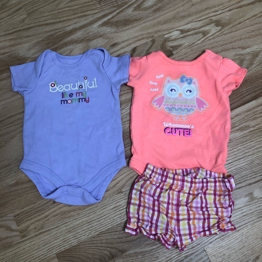 0-3 month Baby Girl Bundle Garanimals Faded Glory